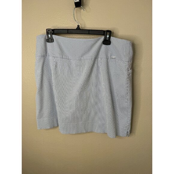 S.C. & Co Women's Blue Skorts size x-Large skirt shorts striped pull on rayon - Picture 7 of 10
